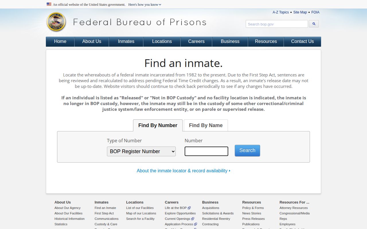 BOP federal custody release search for cases connected to Hamilton County